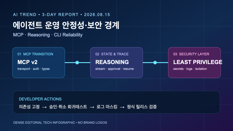 AI 에이전트 운영 안정성·추론 데이터 보호·개발 SDK 전환 | 3일 AI Trend